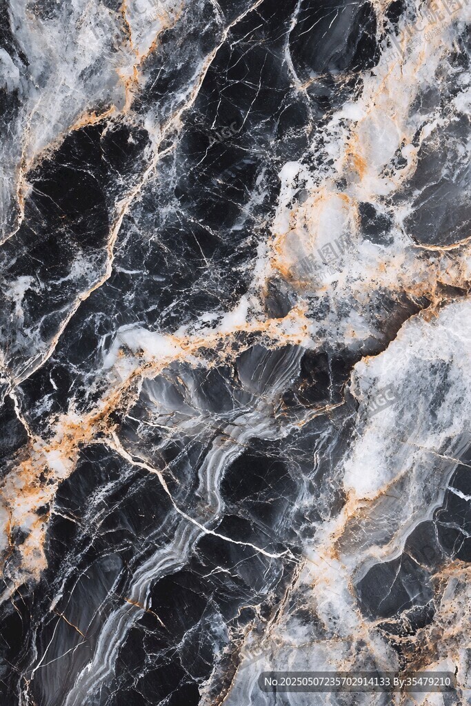 黑金色大理石纹理特写