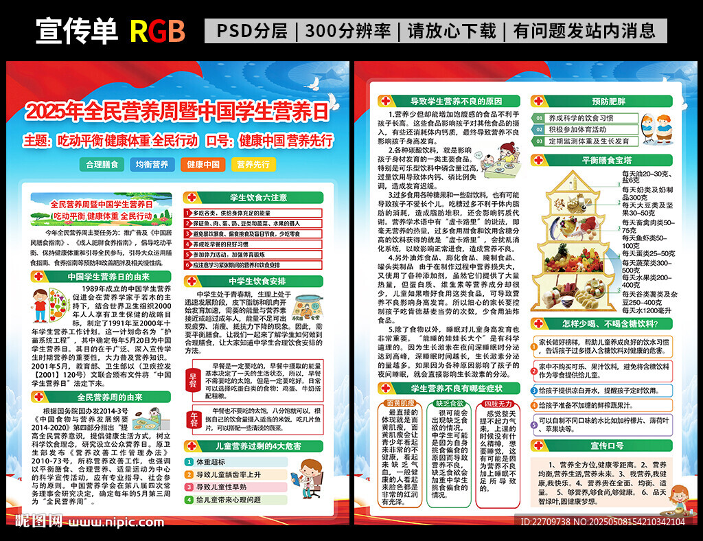 中国学生营养日宣传单