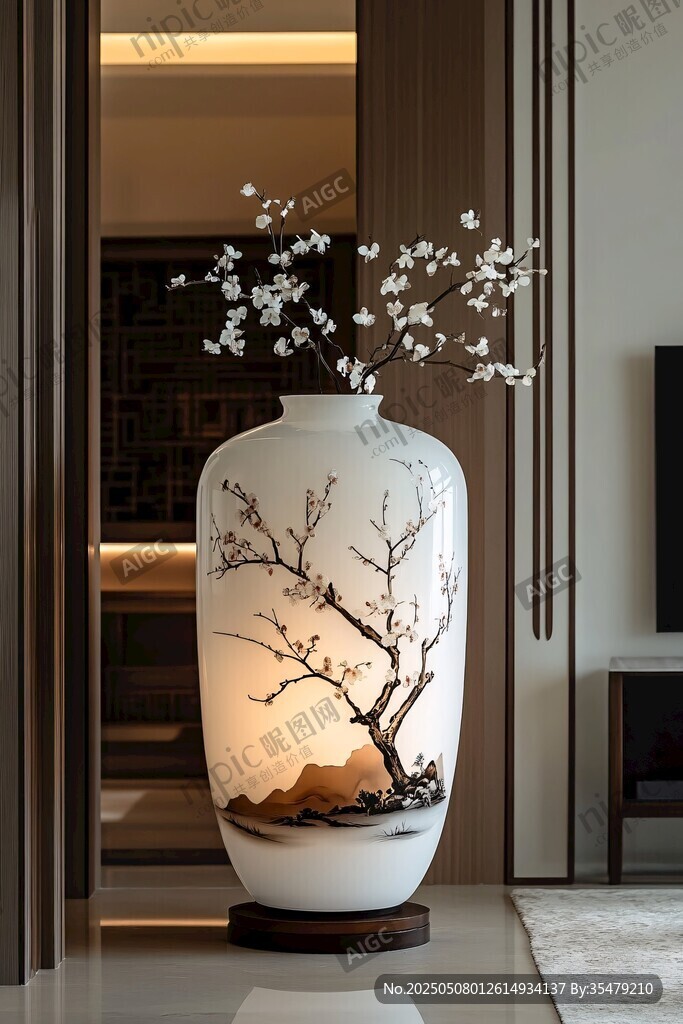 中式花瓶 雅致客厅的点睛之笔