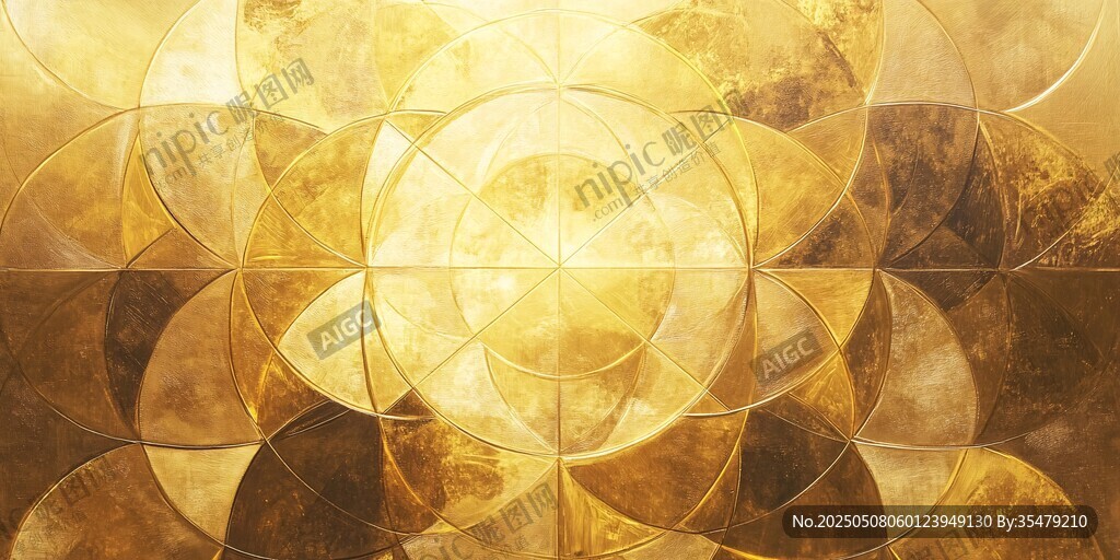 金色几何抽象图案背景