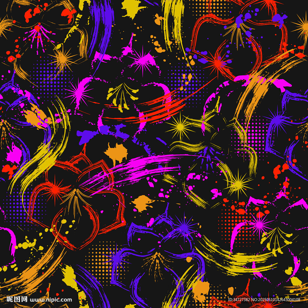 绚丽多彩抽象流体艺术图案