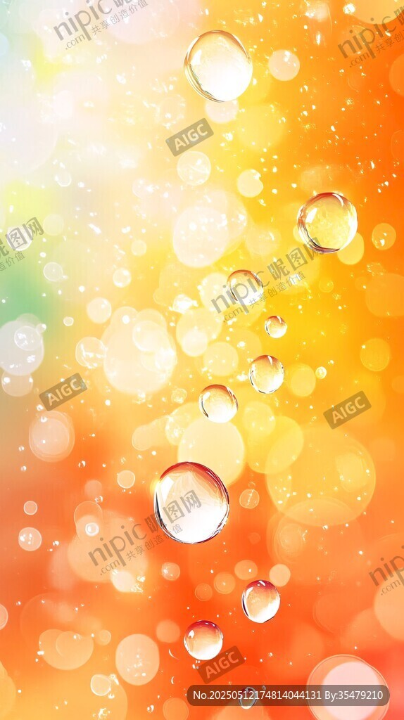 梦幻水滴多彩背景图