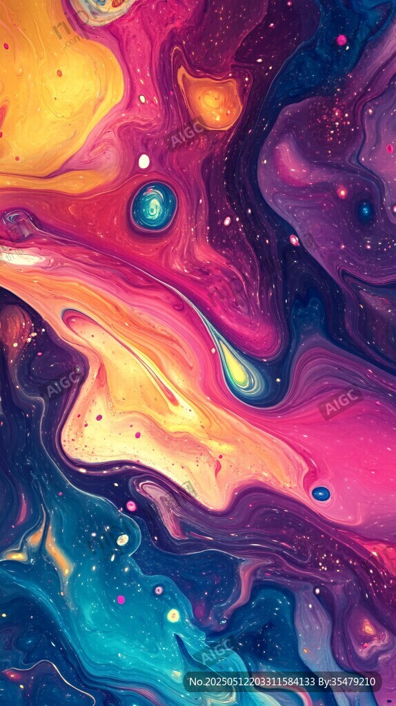 梦幻流体宇宙艺术画面