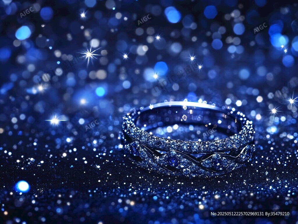 梦幻蓝调闪耀钻石戒指