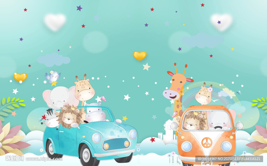 卡通儿童房背景