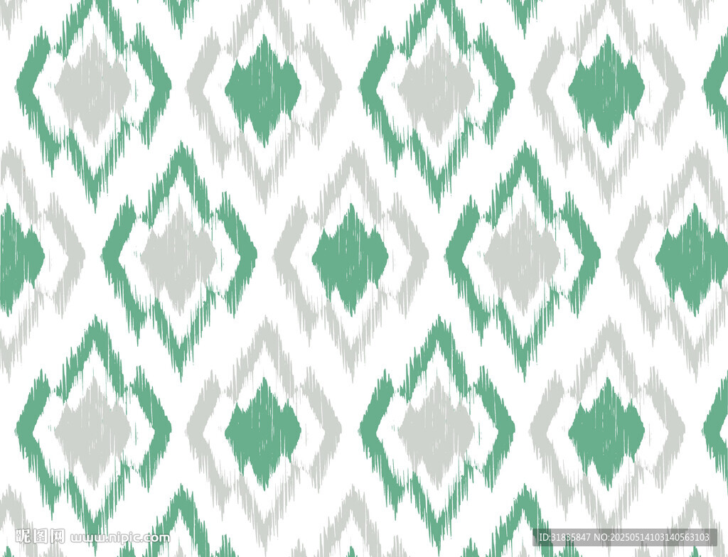 几何菱形绿色简约图案