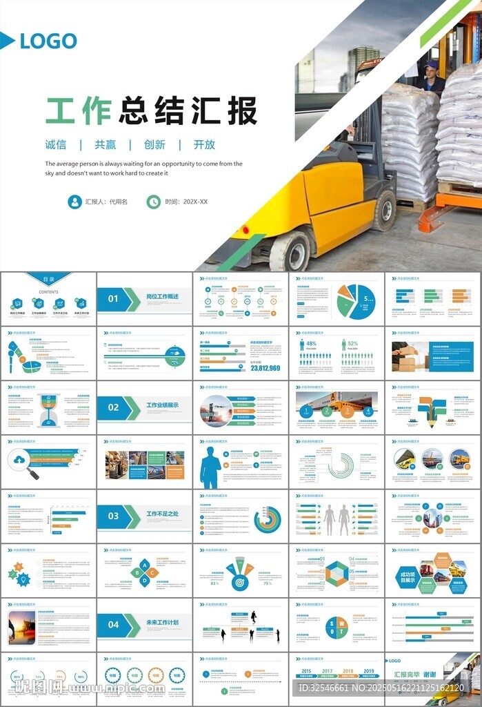 物流运输快递行业总结计划PPT