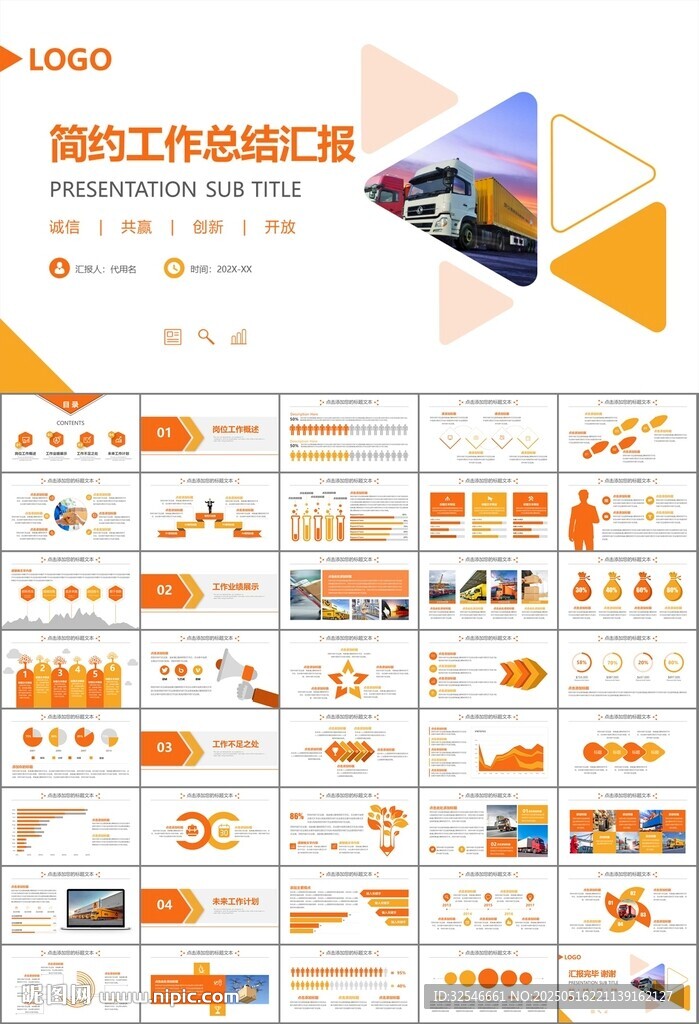 物流运输快递行业总结计划PPT