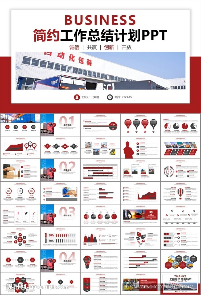 物流运输快递行业总结计划PPT