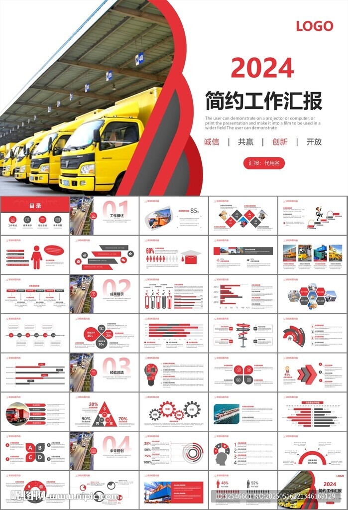 物流运输快递行业总结计划PPT