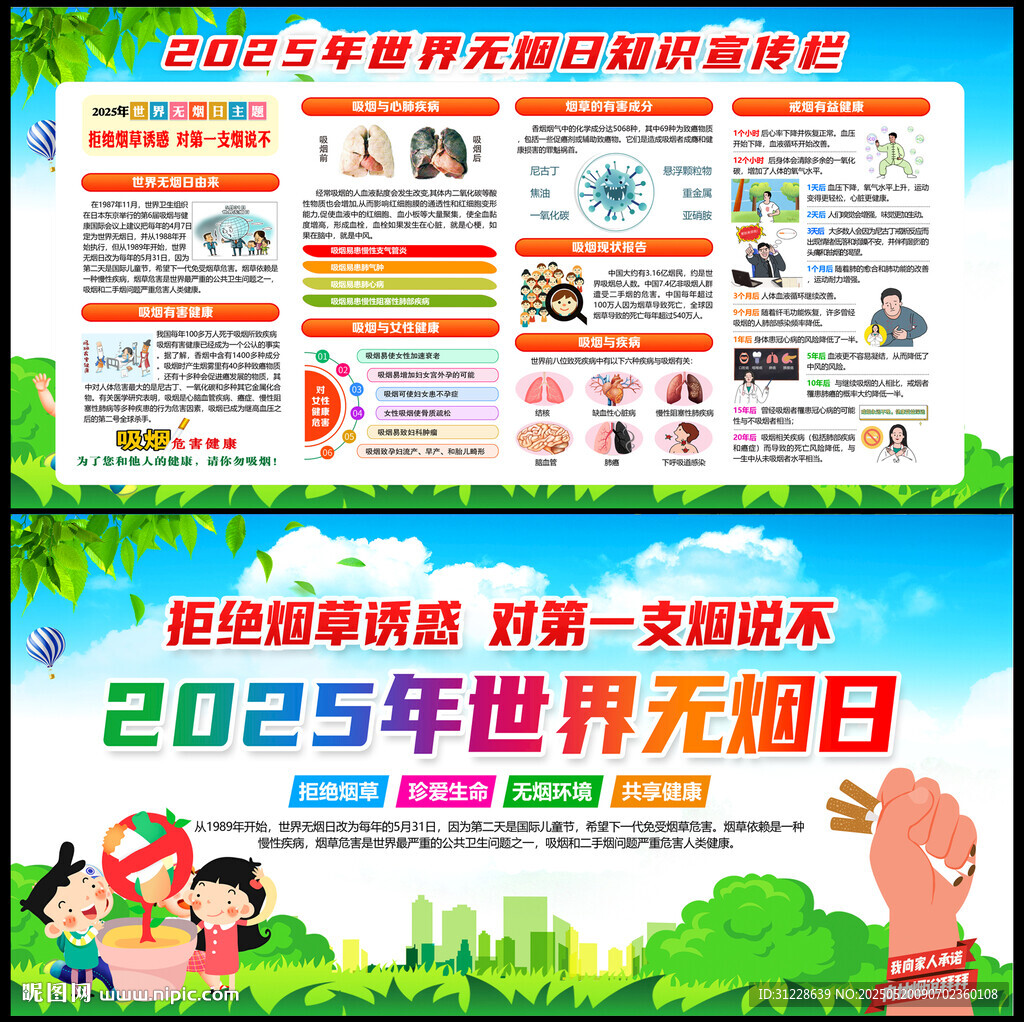 2025年无烟日展板