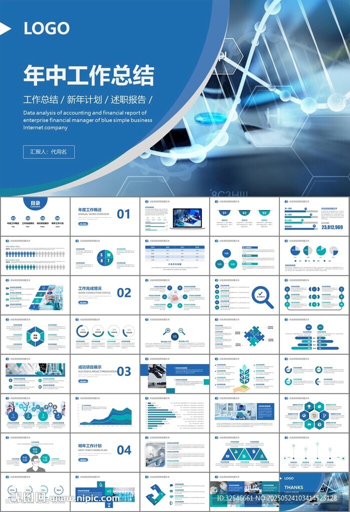 医疗卫生生业总结计划汇报PPT