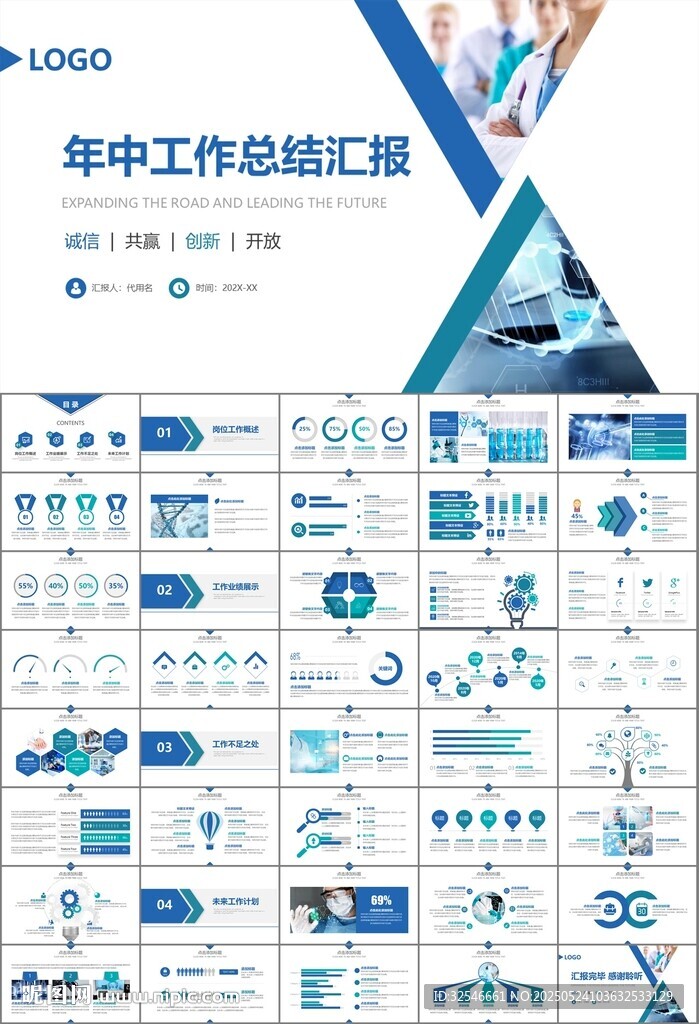 医疗卫生生业总结计划汇报PPT