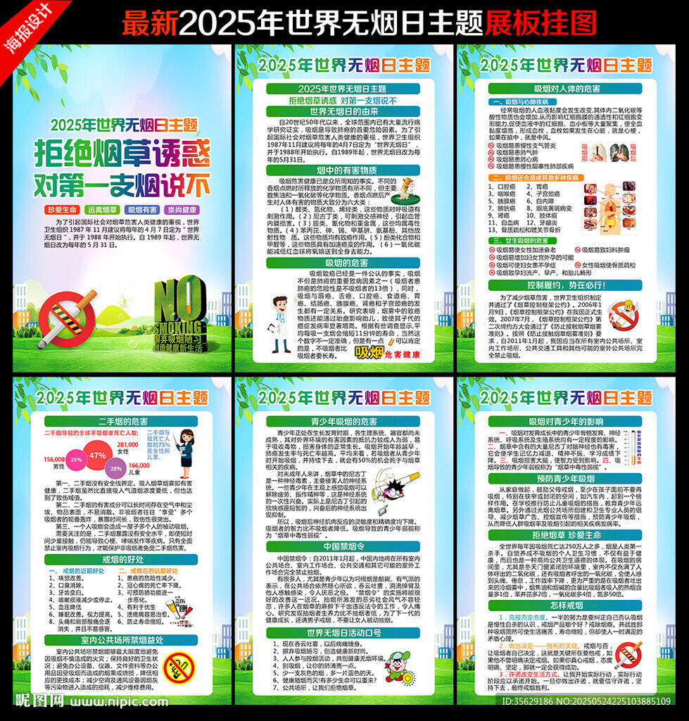 2025年世界无烟日展板挂图