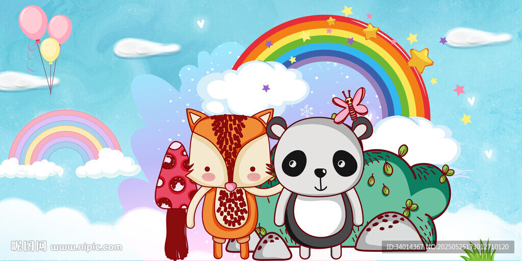 卡通儿童房背景