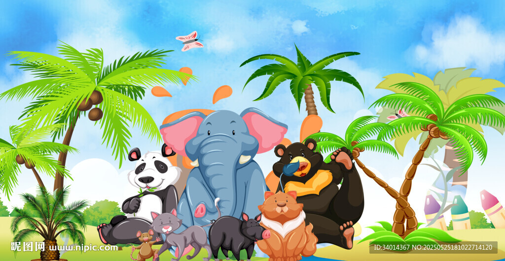 卡通儿童房背景