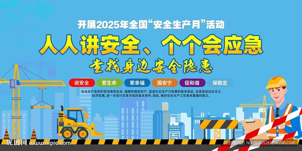 2025安全生产月宣传展板