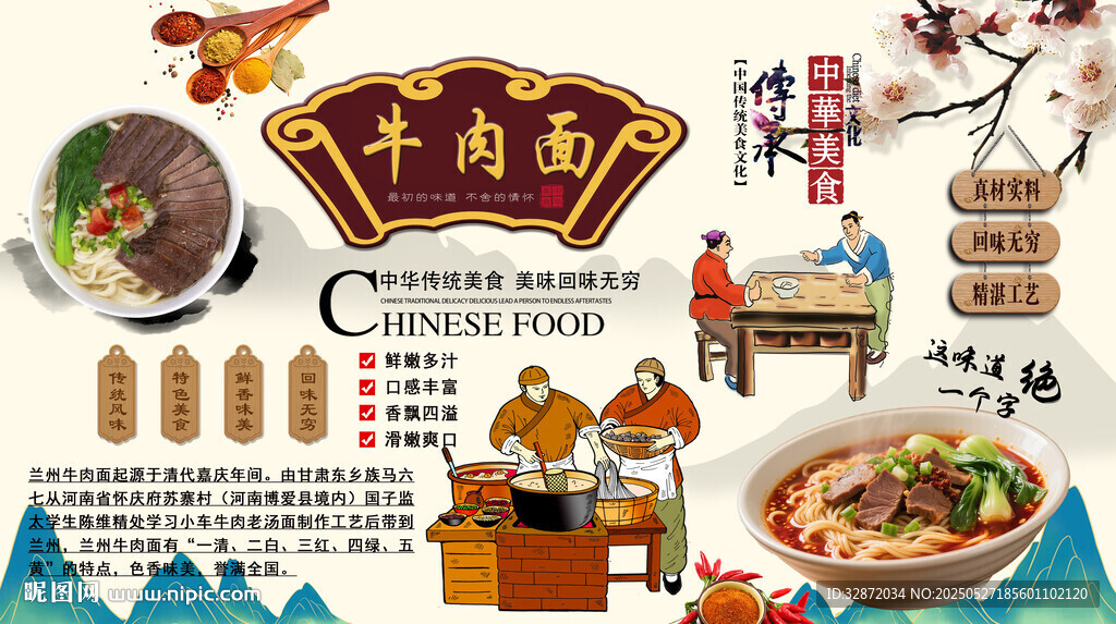 牛肉面背景墙