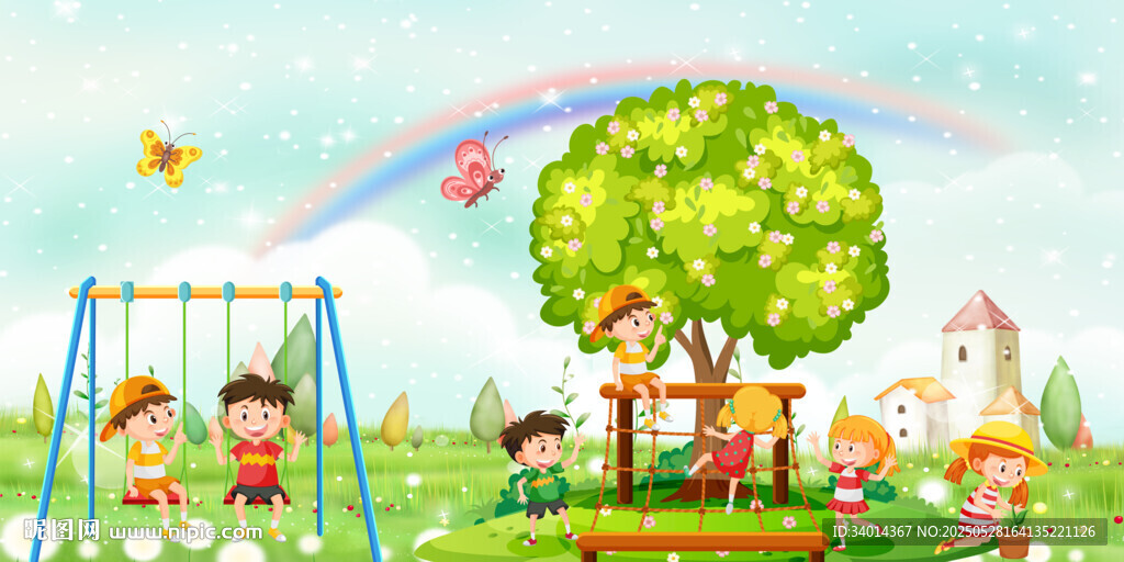 卡通游乐园六一儿童节