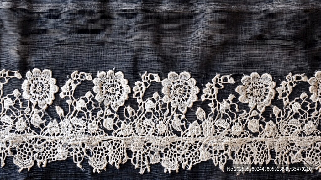 白色精美蕾丝花边装饰