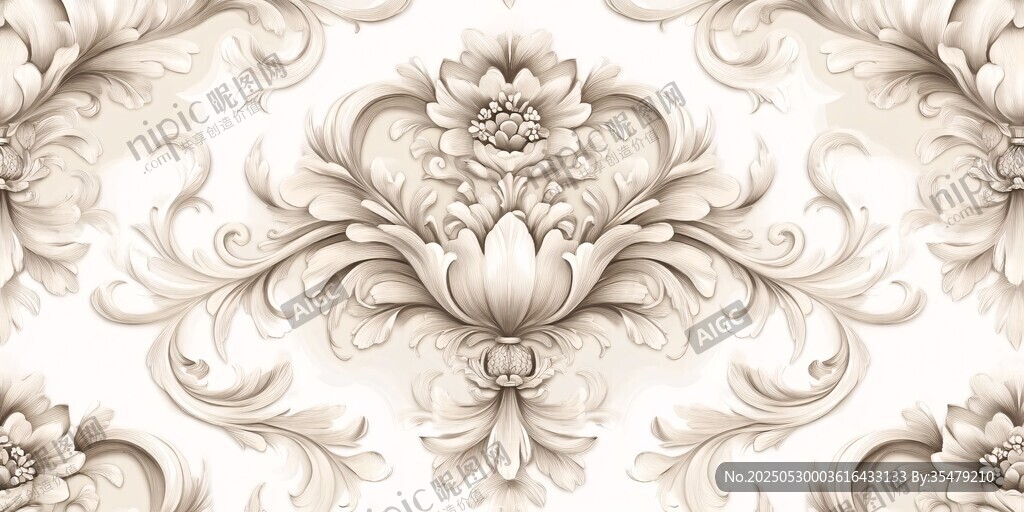 欧式古典花卉纹样图案