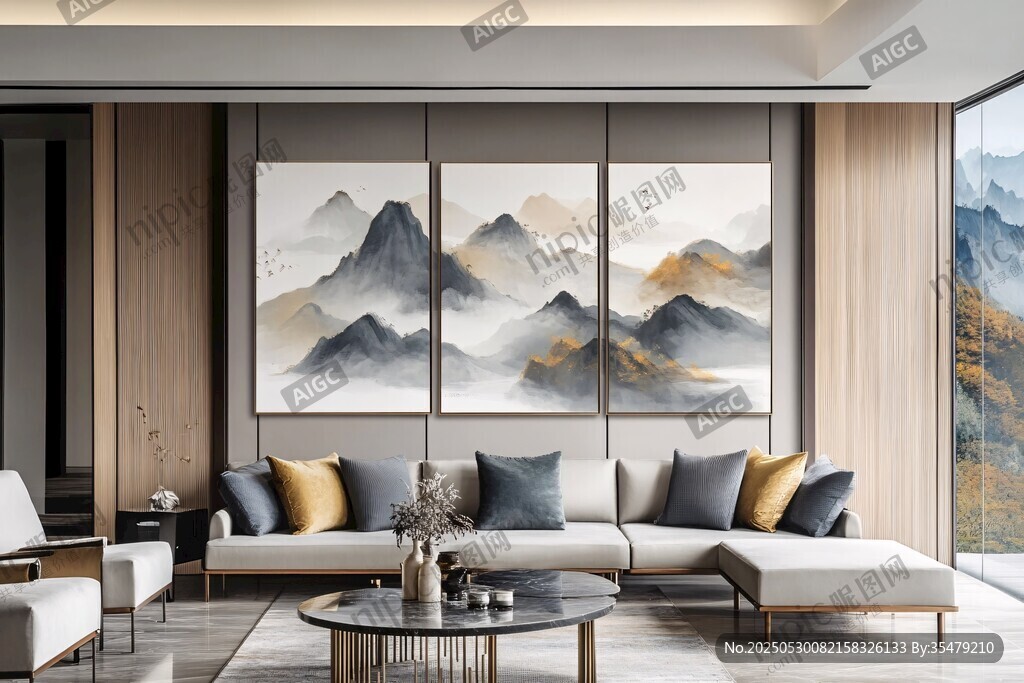 现代中式风客厅优雅景致