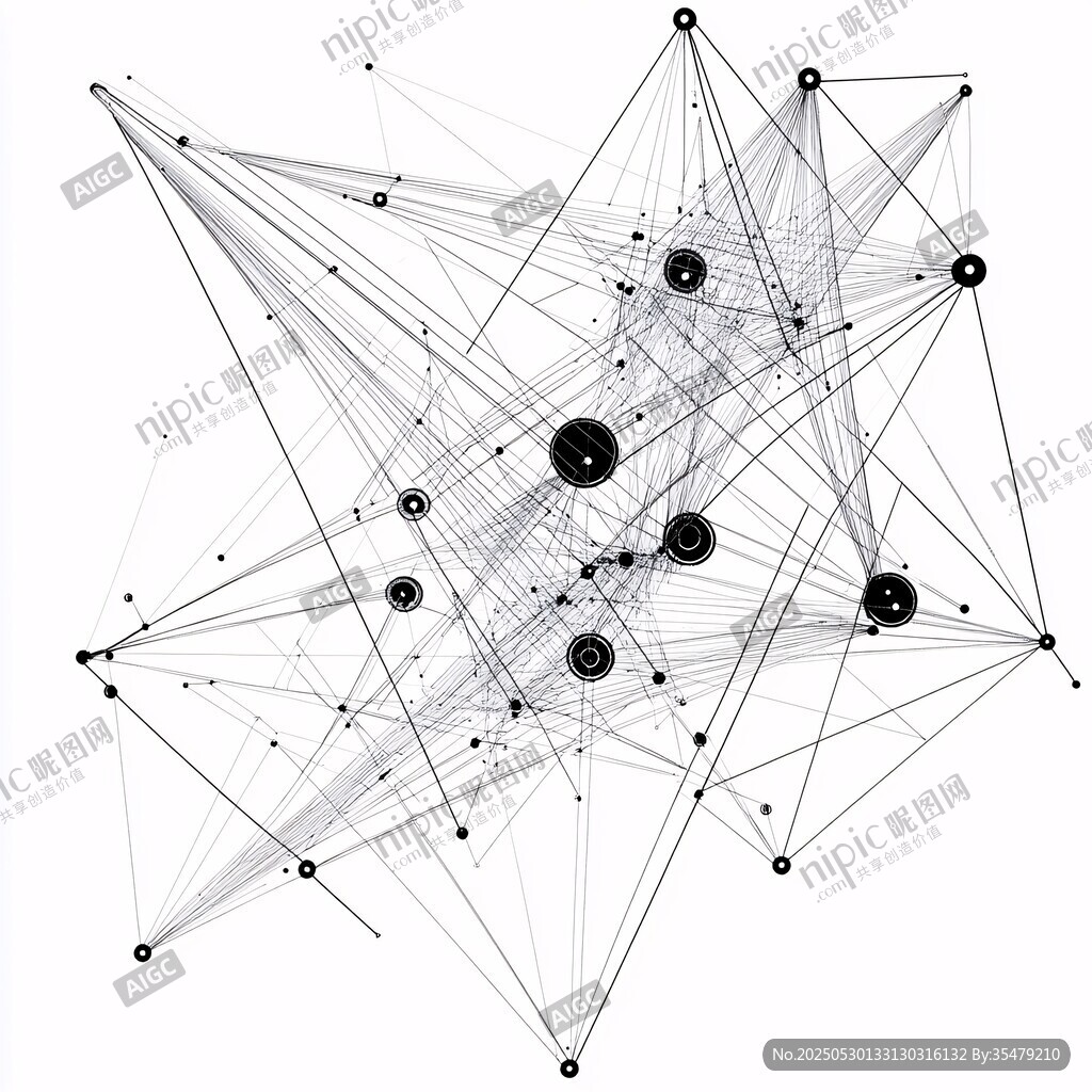 抽象几何网络结构图案