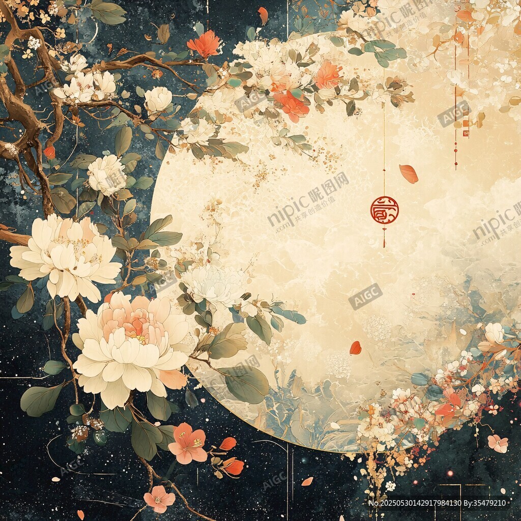 花好月圆中式浪漫图景