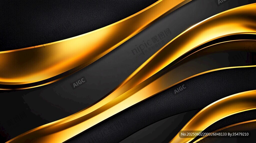 黑金波浪背景图