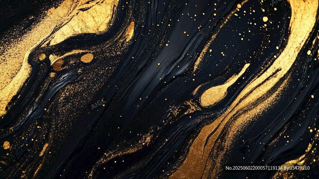 黑金流体艺术纹理背景