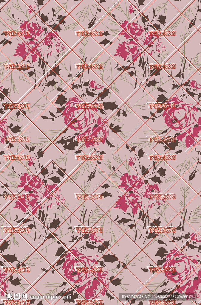 时装  女装  定位花   