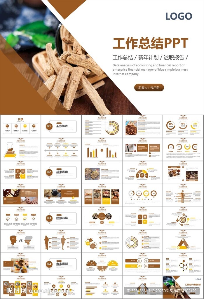 中医中药行业总结计划PPT