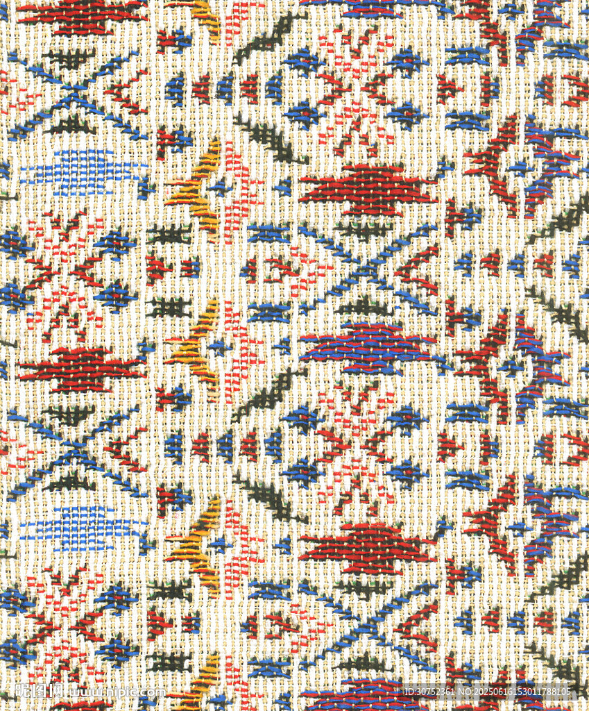 民族风几何图案织物纹理