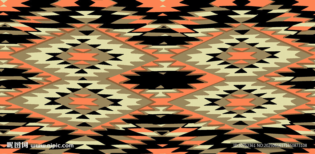 几何图案民族风织物纹理