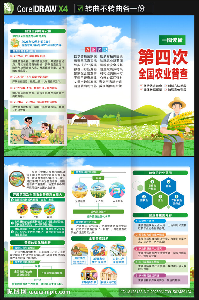 第四次全国农业普查三折页