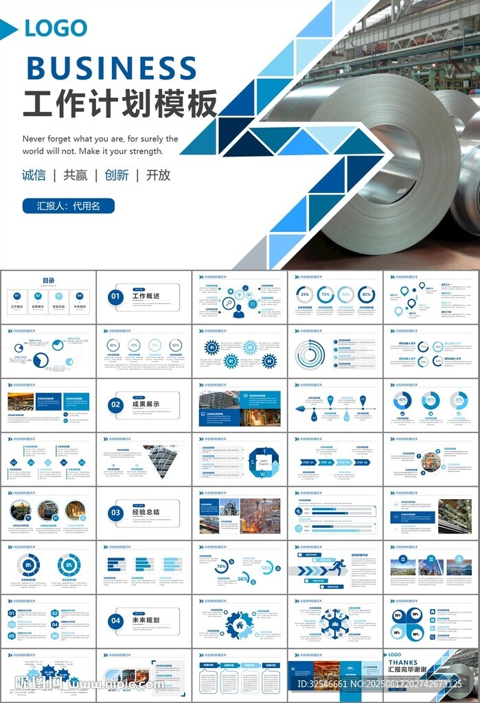 钢铁行业年终总结新年计划ppt