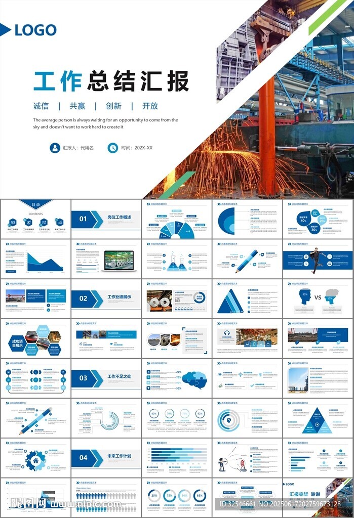 钢铁行业年终总结新年计划ppt