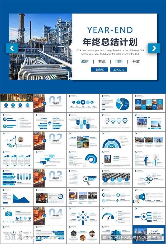 钢铁行业年终总结新年计划ppt