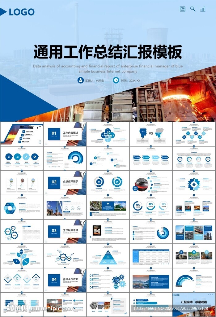 钢铁行业年终总结新年计划ppt
