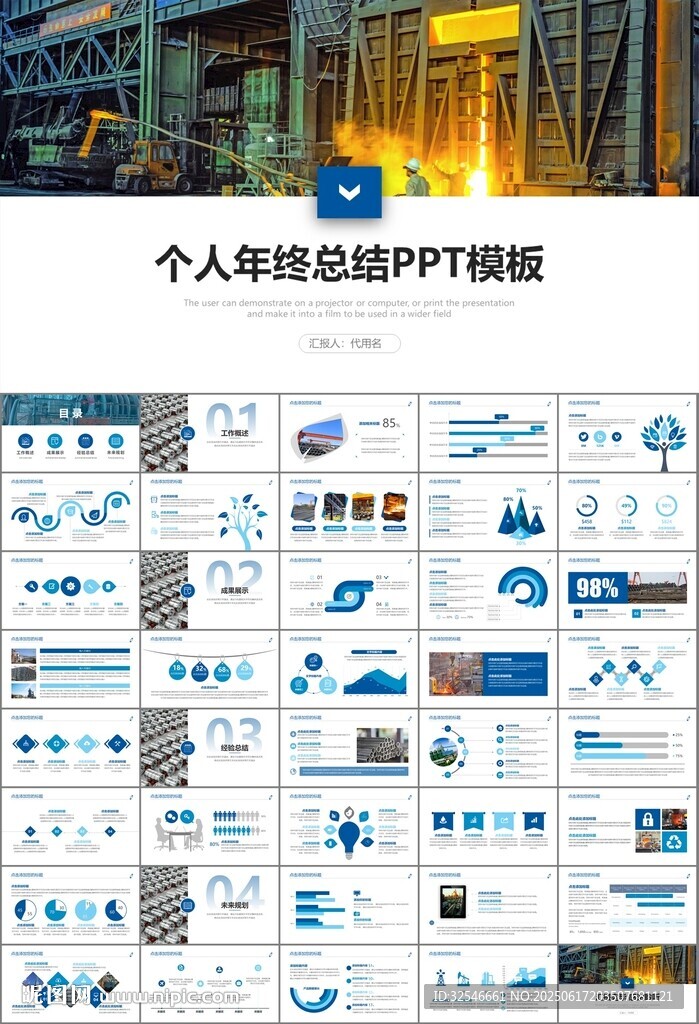 钢铁行业年终总结新年计划ppt