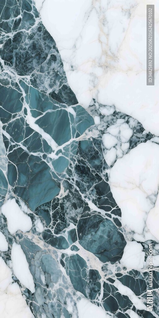 蓝绿色大理石纹理图案