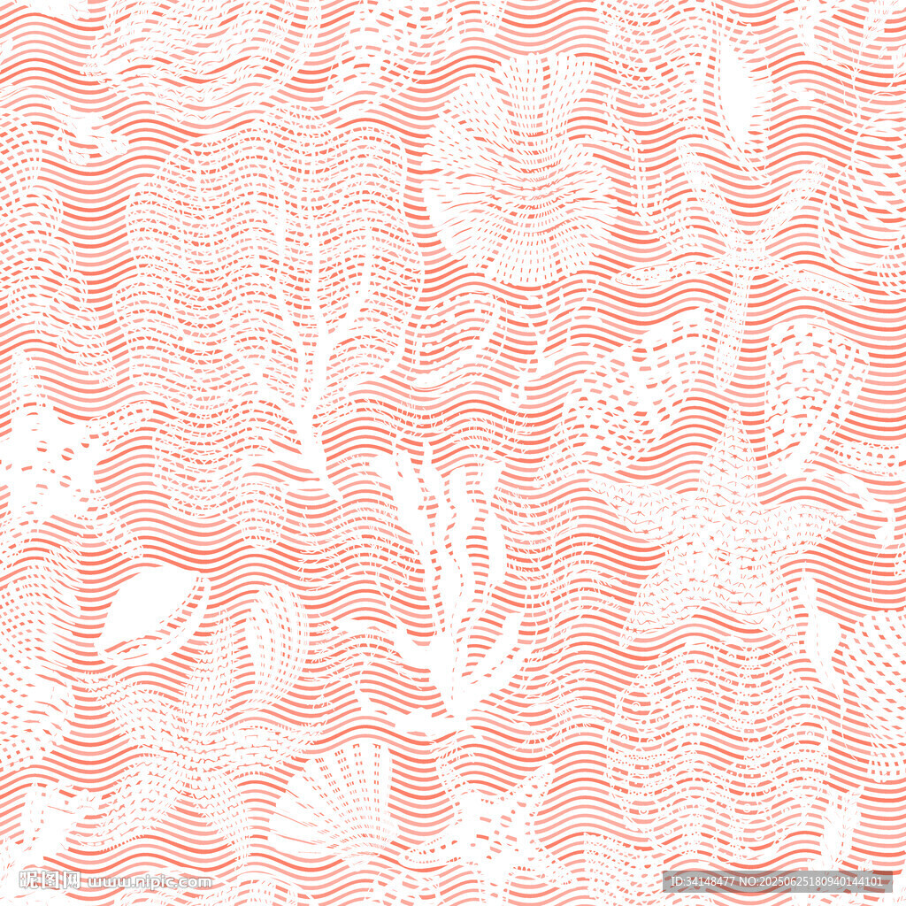 粉色海洋生物图案纹理