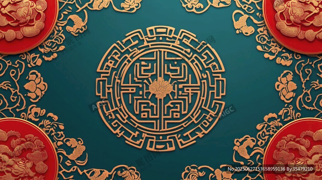 中式古典花纹背景图案