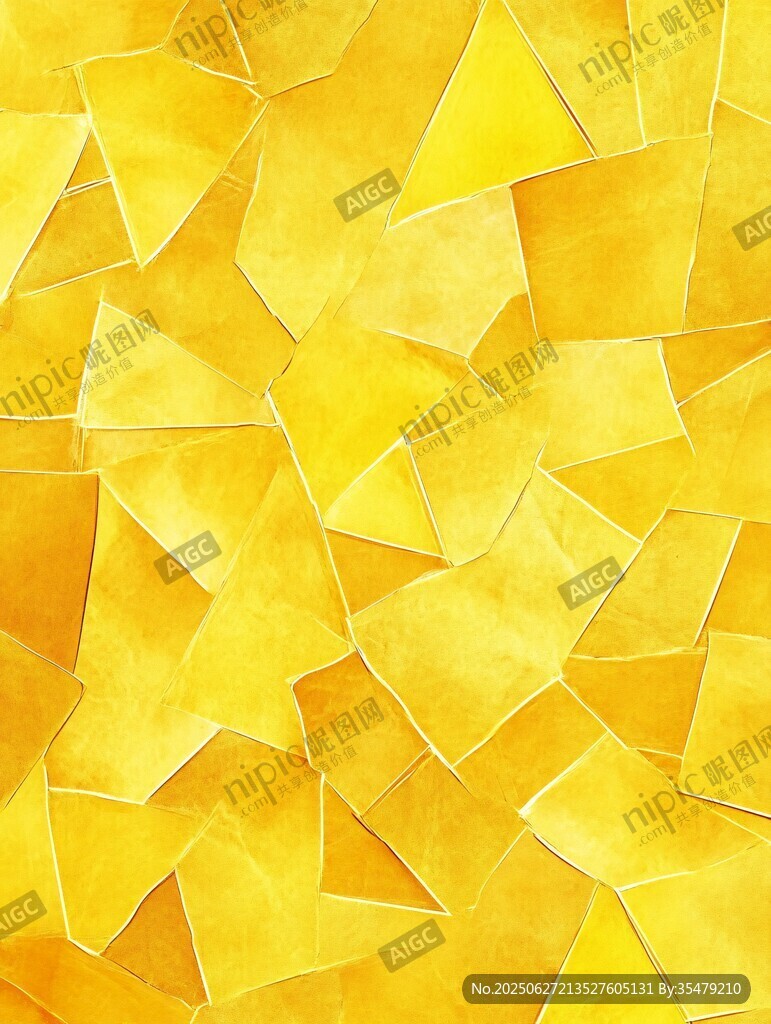 黄色碎块拼接艺术背景图