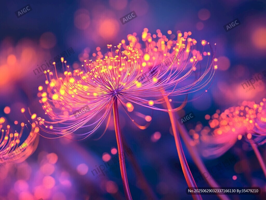 梦幻炫彩蒲公英花