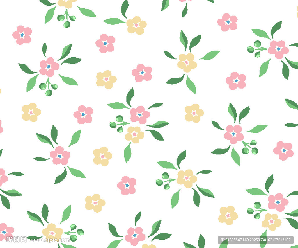 清新花卉图案背景