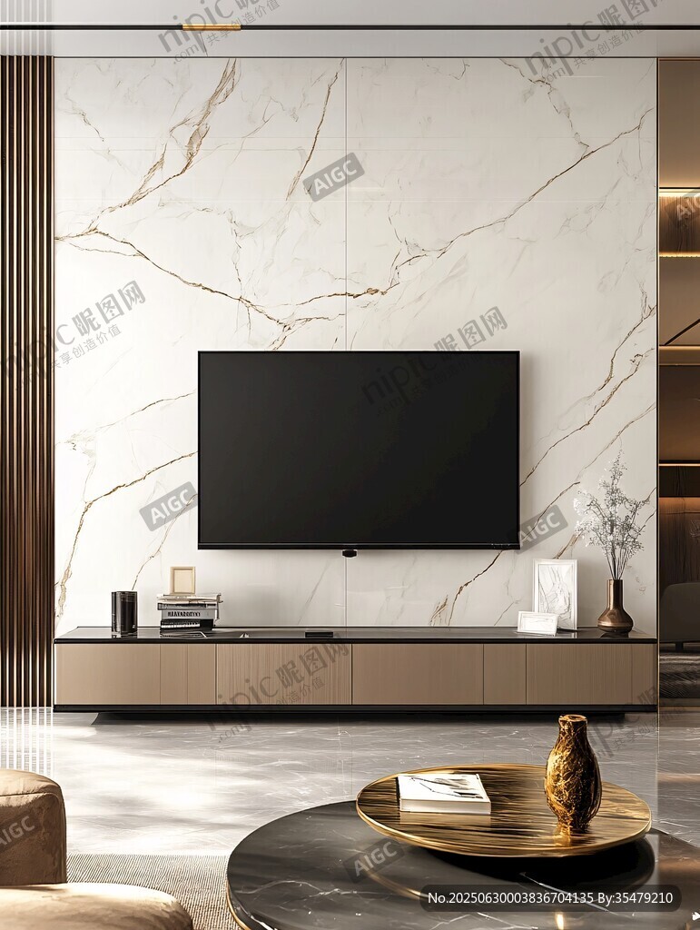 现代简约风客厅电视背景墙