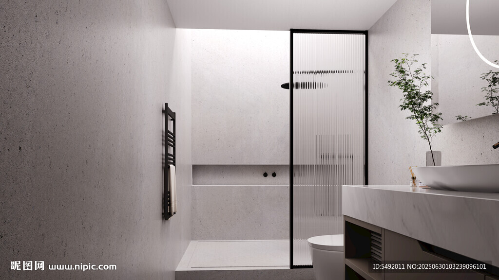 现代简约风浴室一角