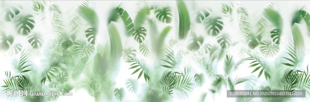 雾气磨砂膜效果绿植贴图