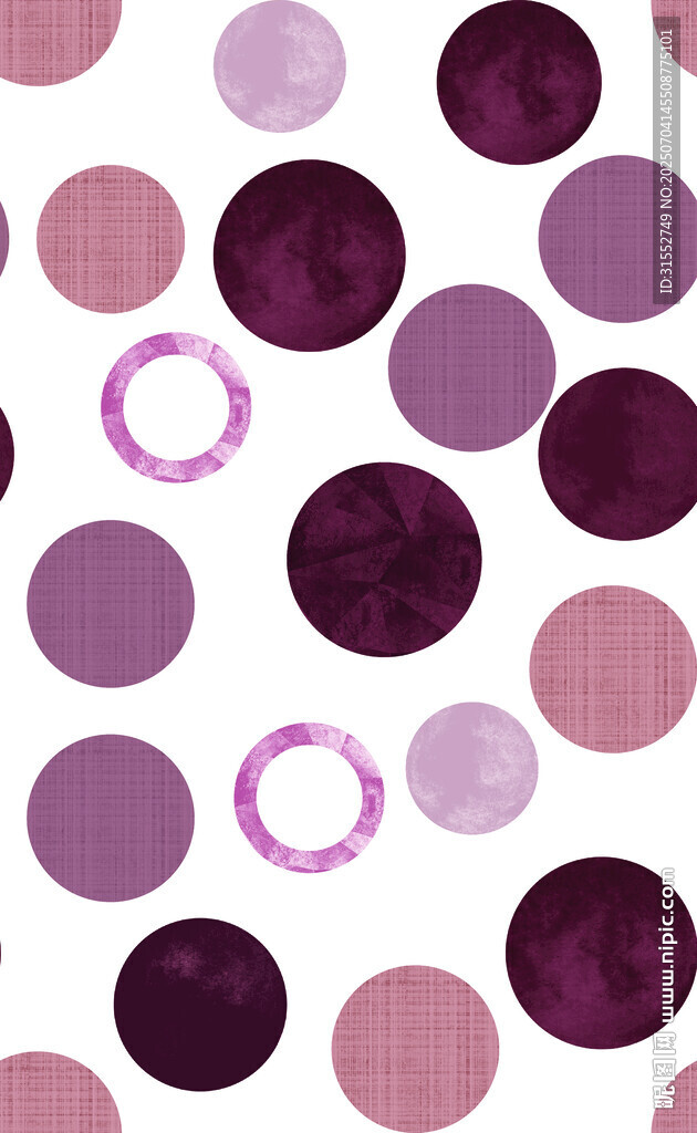紫色系水彩圆点图案背景